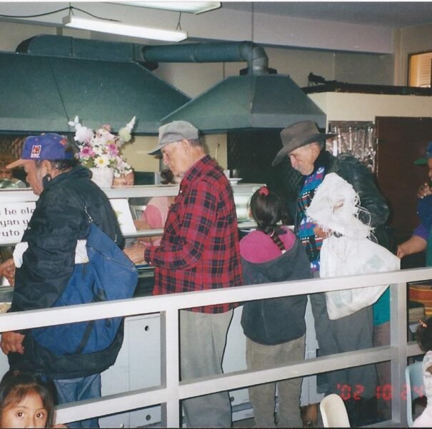 Food line at the Casa's dining room in Tijuana