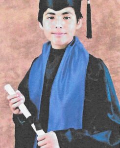 Student graduates from elementary school in Tijuana