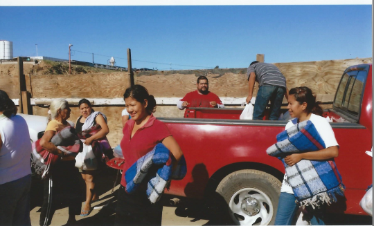 Casa truck delivering to the people in the Tijuana colonias