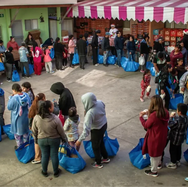 Christmas distribution at the Casa de los Pobres in Tijuana Mexico