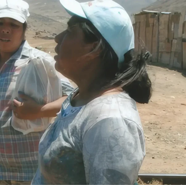 The poor living in outlying colonias in Tijuana Mexico receive a food delivery from Casa de los Pobres